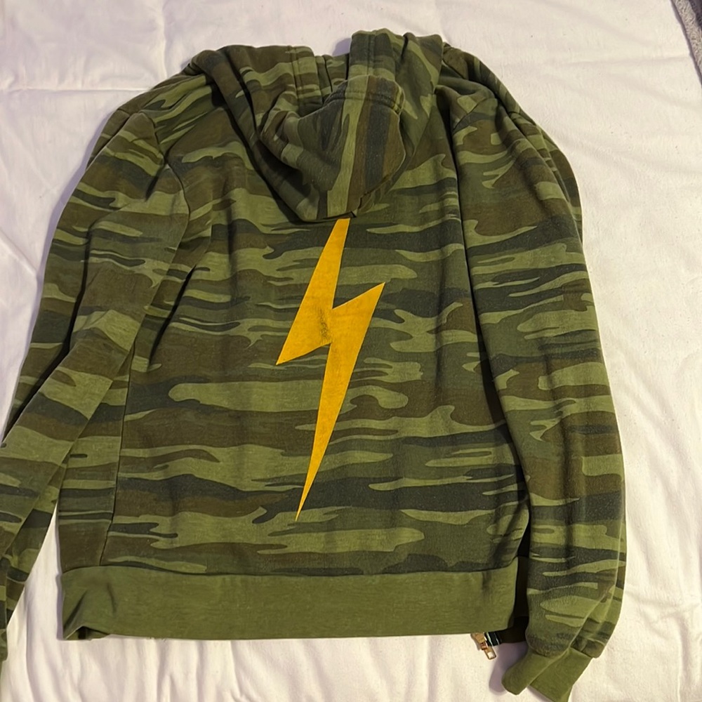 Aviator Nation Camo Lightning Bolt Hoodie - Size M